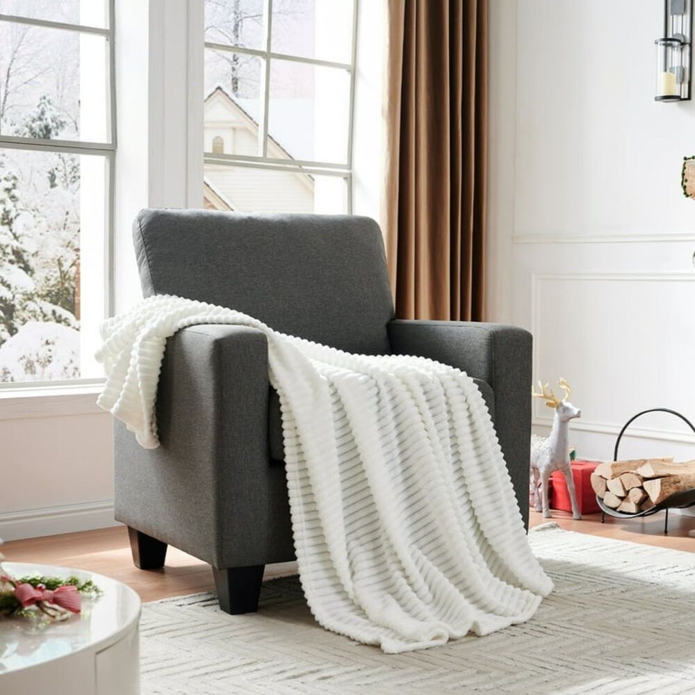 Soft White Throw Blanket 50x60 NEW